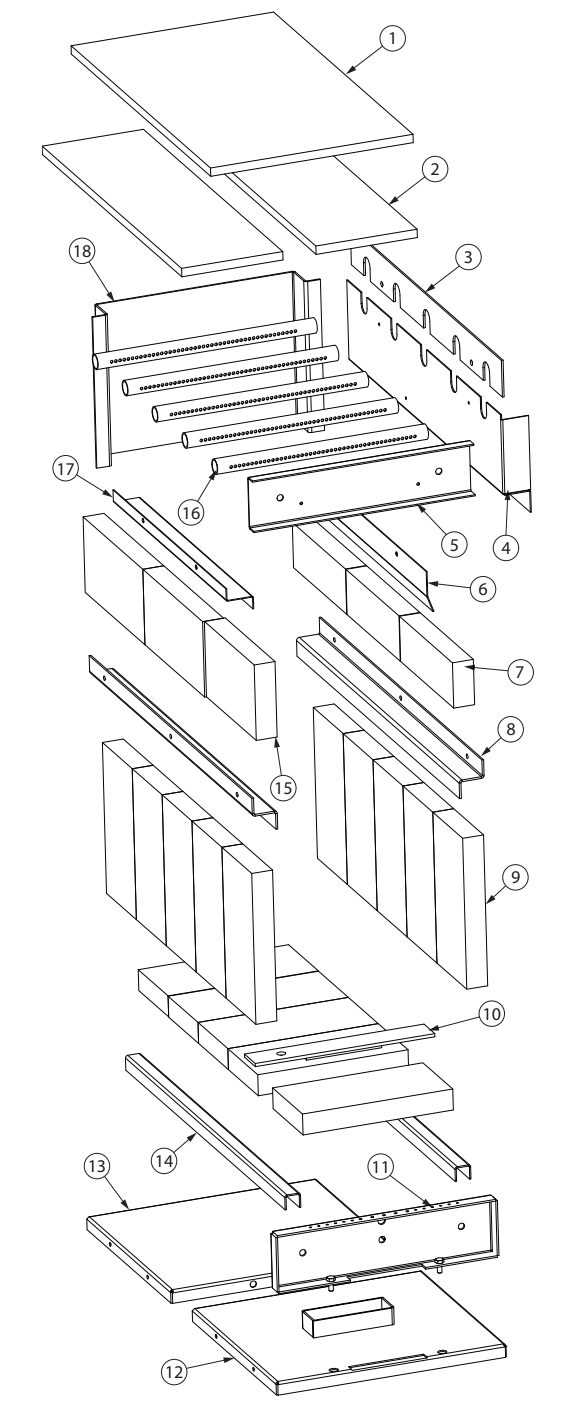 Repair Parts 3 Diagram and Parts List for AW40E  US Stove Company Heating Stove